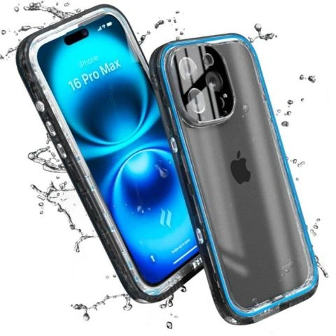 Catalyst Total Protection Waterproof Case iPhone 16 Pro Max Black✓