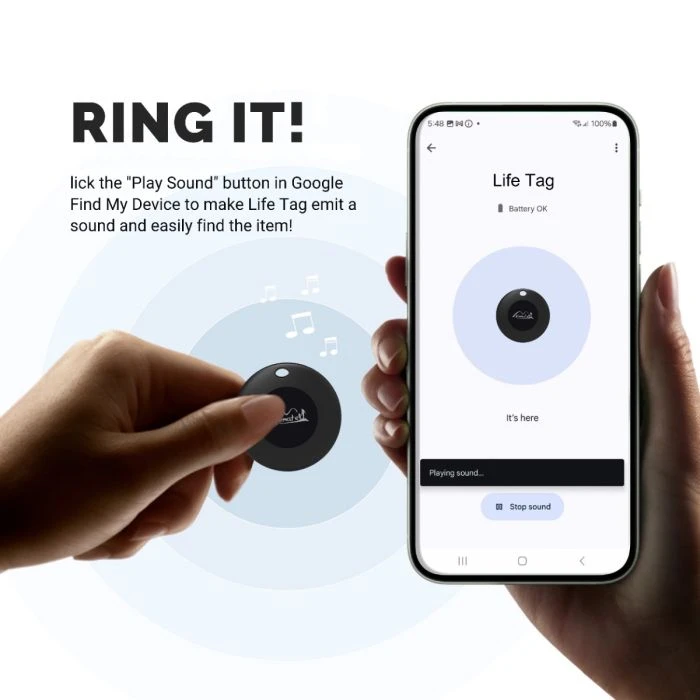Glitfix 4pcs Air-Tag Android, Smart Tracker kompatibel mit Google Find My Device, Bluetooth Smart Tag für Gepäck/Schlüssel/Koffer/Brieftasche/Taschen