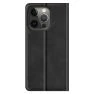 Casecentive Magnetische Leren Wallet case iPhone 13 Pro Max zwart sticky