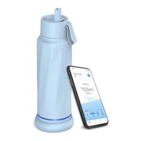 WaterH VITA slimme waterfles 530 ml licht blauw