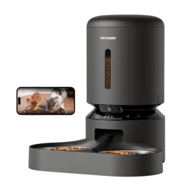 Petlibro Granary Dubbele Automatische Voerbak met Camera 5L zwart
