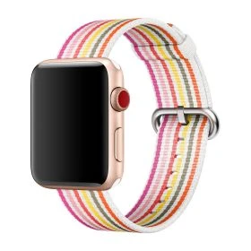 Apple Woven Nylon Apple Watch 44mm / 45mm / 46mm / 49mm Pink Stripe