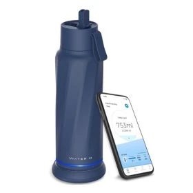 WaterH VITA slimme waterfles 530 ml donker blauw