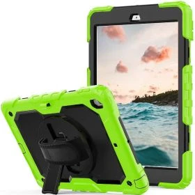 Casecentive Handstrap Pro Hardcase with handstrap iPad 2017 / 2018 groen