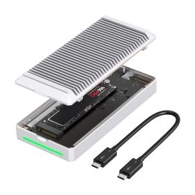 Casecentive M.2 NVMe SSD Enclosure 80Gbps Zilver 
