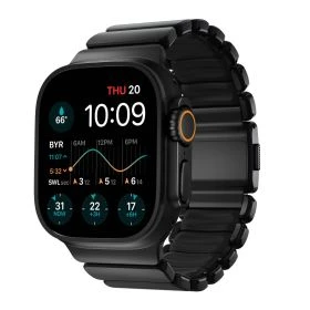 Nomad Stratos Titanium Strap Apple Watch 44mm / 45mm / 46mm / 49mm Zwart