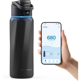 WaterH Boost Smart Water Bottle Zwart