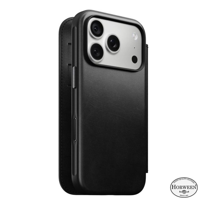 Nomad Modern Leather Folio Horween iPhone 18 Pro Black