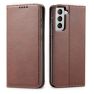 Casecentive Leren Wallet case Luxe Samsung Galaxy S21 bruin sticky