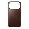 Nomad Modern Leather Case iPhone 17 Pro Rustic brown Horween sticky