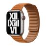 Apple Leather Link Apple Watch M/L 38mm / 40mm / 41mm / 42mm Goudbruin sticky