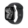 Apple Sport Band Apple Watch 44mm / 45mm / 46mm / 49mm Zwart M/L sticky