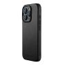 Mujjo Leather Case iPhone 16 Pro Max zwart sticky