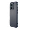 Mujjo Leather Shield Case iPhone 16 Pro Max blauw sticky