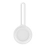 Casecentive volledig siliconen sleutelhanger AirTag case wit sticky
