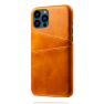 Casecentive Leren Wallet Back case iPhone 14 tan sticky