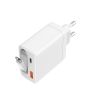 Musthavz 65W Fast Charging 2-Port PD Oplader met Oprolbare Kabel Wit sticky
