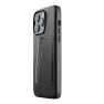 Mujjo Leather Wallet Case iPhone 14 Pro Max zwart sticky