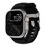 Nomad Rocky Point Band Apple Watch (Ultra) 42mm / 44mm / 45mm / 46mm / 49mm Carbon Black Connector Natural sticky