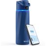 WaterH Boost slimme waterfles 710ml donker blauw sticky