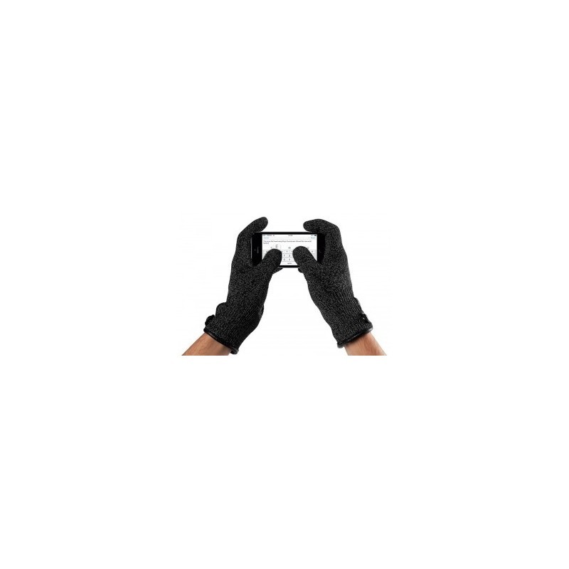 Mujjo Single-Layered Touchscreen Gloves (L) zwart