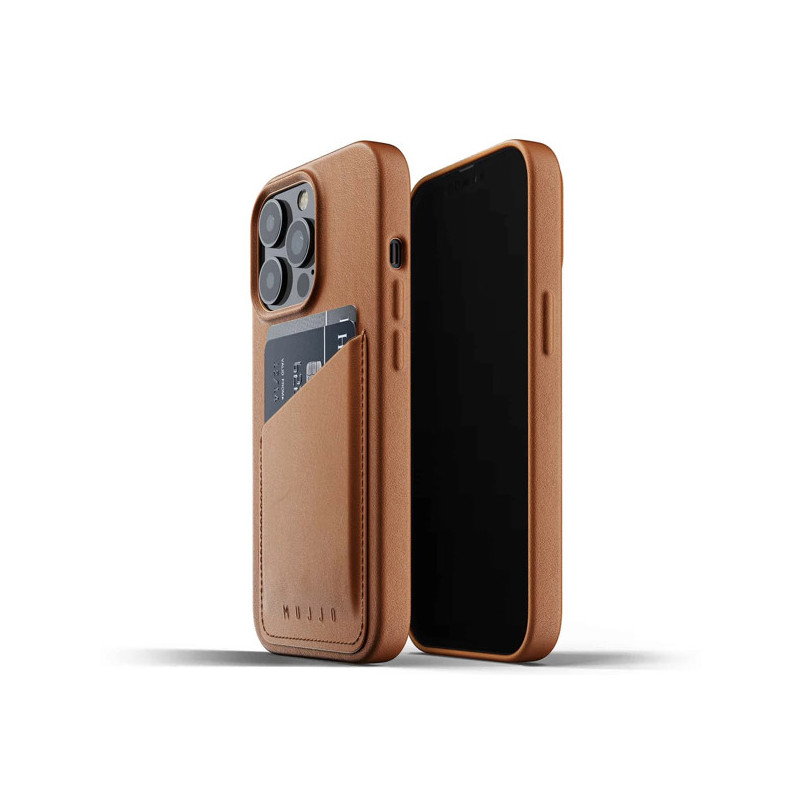 Mujjo Leather Wallet Case iPhone 13 Pro