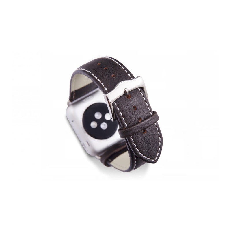Dbramante1928 Apple Watch bandje 38mm zilver/bruin