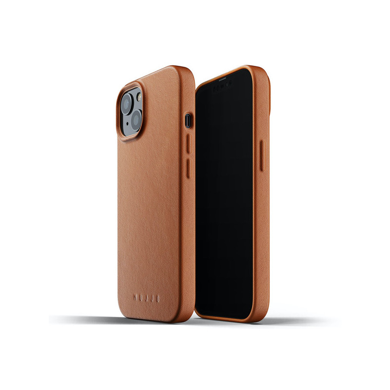 Vet nabootsen Antecedent Mujjo Leather Case iPhone 13 bruin