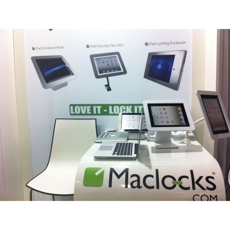 MacLocks iPad Enclosure Kiosk / iPad standaard aluminium wit