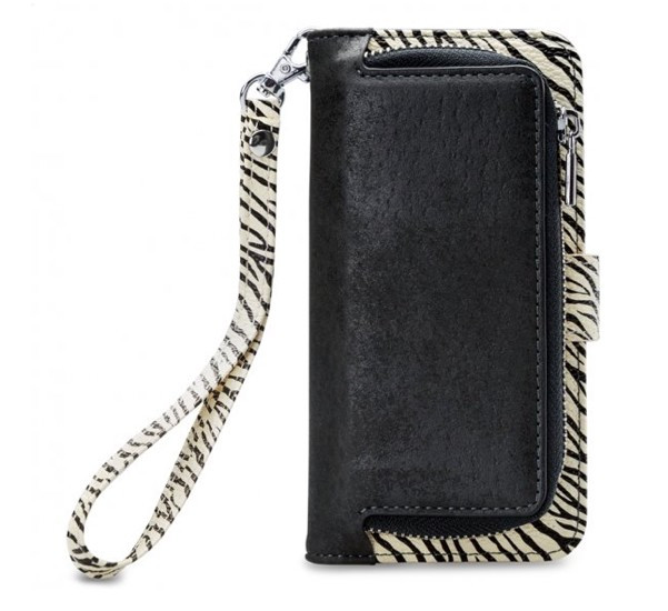 Mobilize 2in1 Gelly Wallet Zipper Case iPhone 6 / 6S / 7 / 8 Plus zwart / zebra