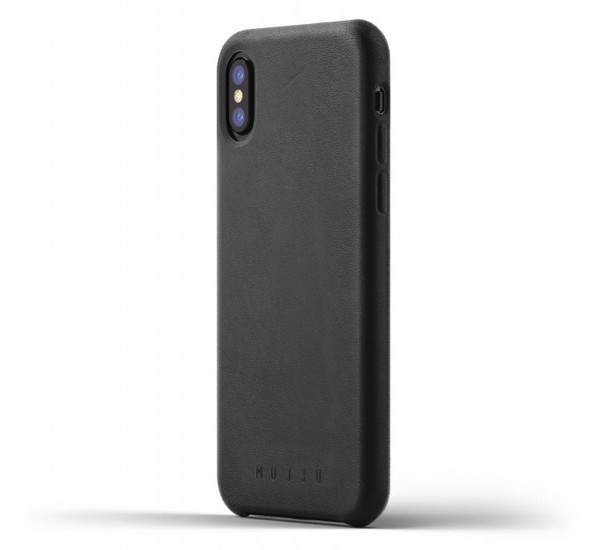 Mujjo Leather Case iPhone X zwart
