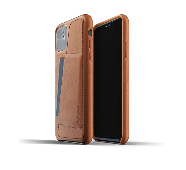 Mujjo Leather Wallet Case iPhone 11 bruin