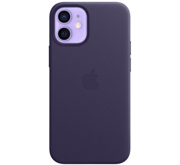 Apple Leather MagSafe Case iPhone 12 Mini Deep Violet