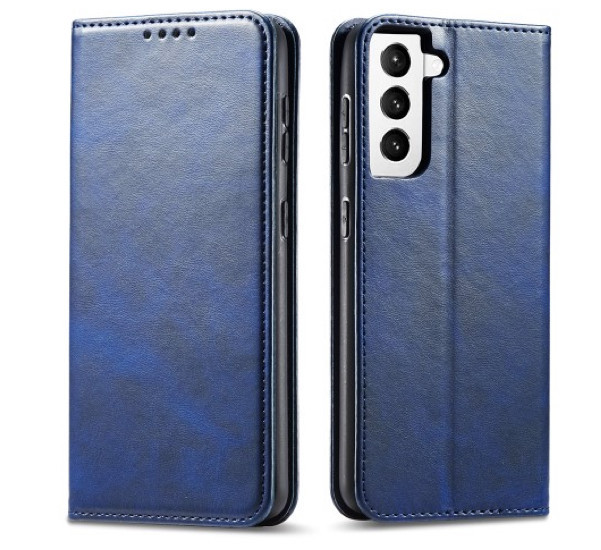 Casecentive Leren Wallet case Luxe Samsung Galaxy S21 Plus blauw