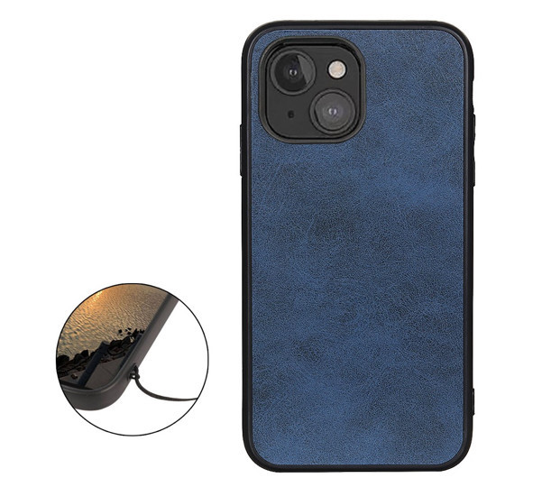 Casecentive Shockproof Leren back case iPhone 12 Mini blauw