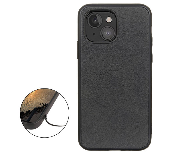 Casecentive Shockproof Leren back case iPhone 13 Mini zwart
