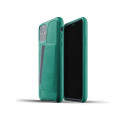 Mujjo Leather Wallet Case iPhone 11 groen