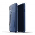 Mujjo Leather Wallet Case iPhone X / XS blauw