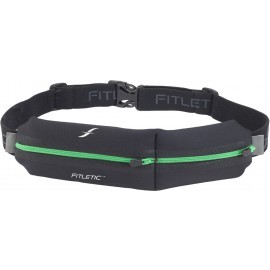 Fitletic Double Pouch Running Belt Black / Green