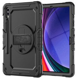 Casecentive Handstrap Pro Hardcase met handvat Galaxy Tab A9 zwart