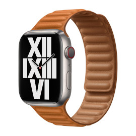 Apple Leather Link Apple Watch M/L 38mm / 40mm / 41mm Golden Brown