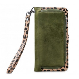 Mobilize 2in1 Gelly Wallet Zipper Case Galaxy S10 Plus olijfgroen / leopard