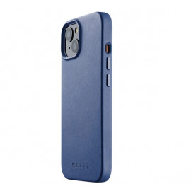 Mujjo Leather Case met MagSafe iPhone 14 blauw