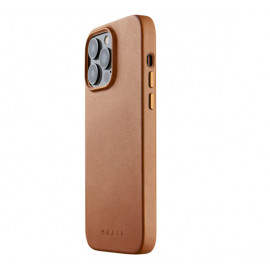 Mujjo Leather Case met MagSafe iPhone 14 Pro bruin