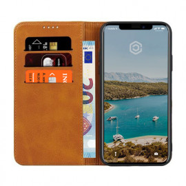 Casecentive Leren Wallet case iPhone 11 Pro tan