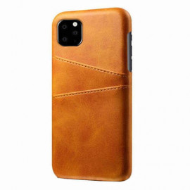 Casecentive Leren Wallet back case iPhone 11 tan