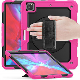 Casecentive Handstrap Pro Hardcase met handvat iPad Pro 12.9" 2022 / 2021 / 2020 / 2018 roze