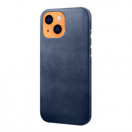 Casecentive Leren Back case iPhone 14 Pro blauw