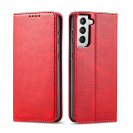 Casecentive Leren Wallet case Luxe Samsung Galaxy S21 rood