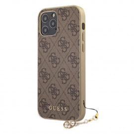 Guess 4G Charms Case iPhone 12 / 12 Pro bruin